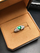 Emerald Diamond Snake Ring - La Maison Val D'or