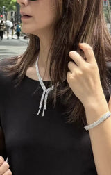 40ct Lab Diamond Tennis Necklace - La Maison Val D'or