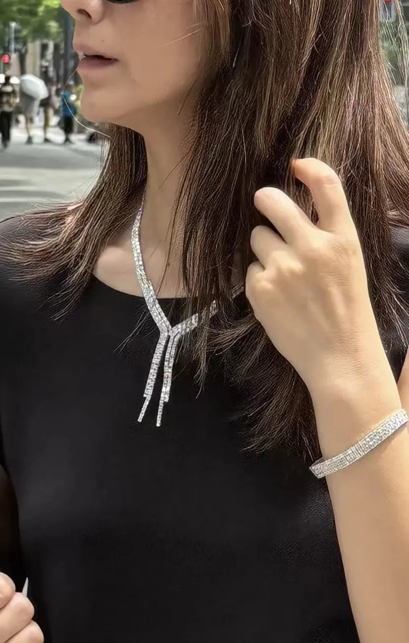 40ct Lab Diamond Tennis Necklace - La Maison Val D'or