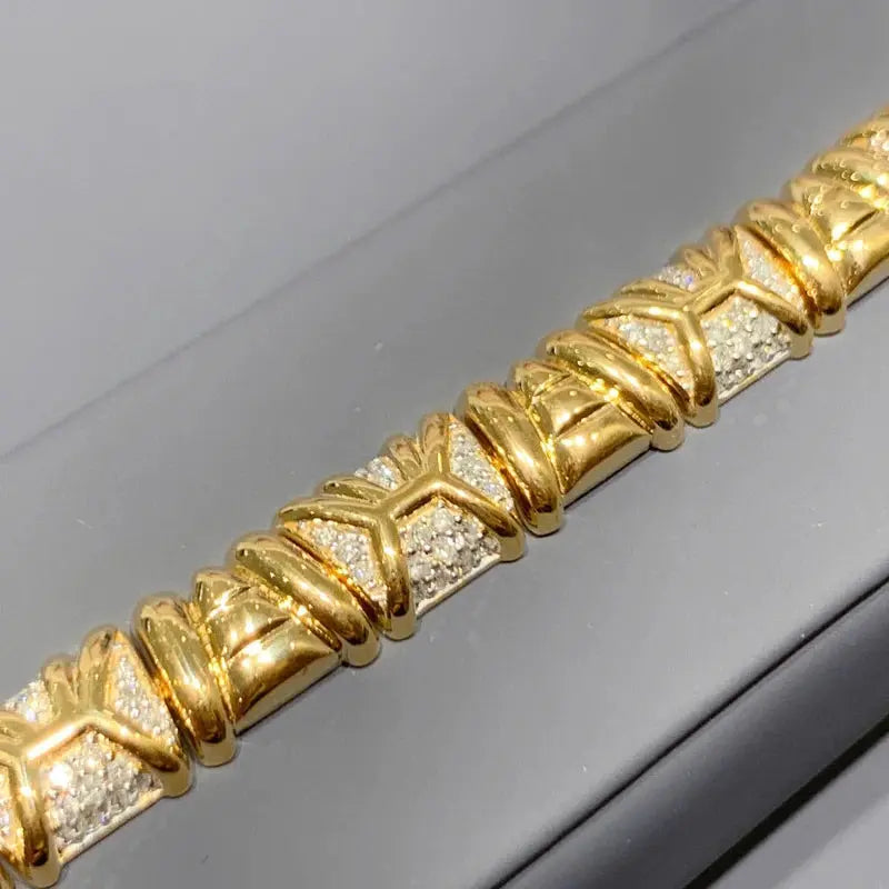 18K Gold 1.16ct Diamond Bracelet - La Maison Val D'or