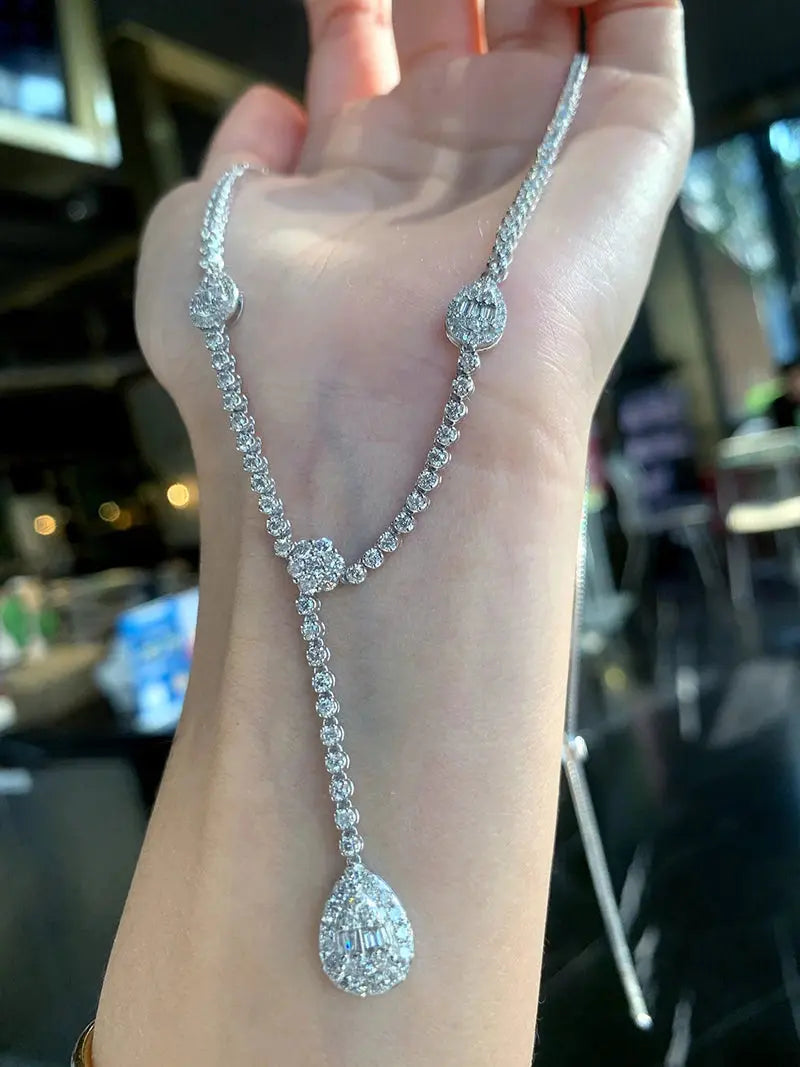 3.50ct Natural Diamond Necklace - La Maison Val D'or