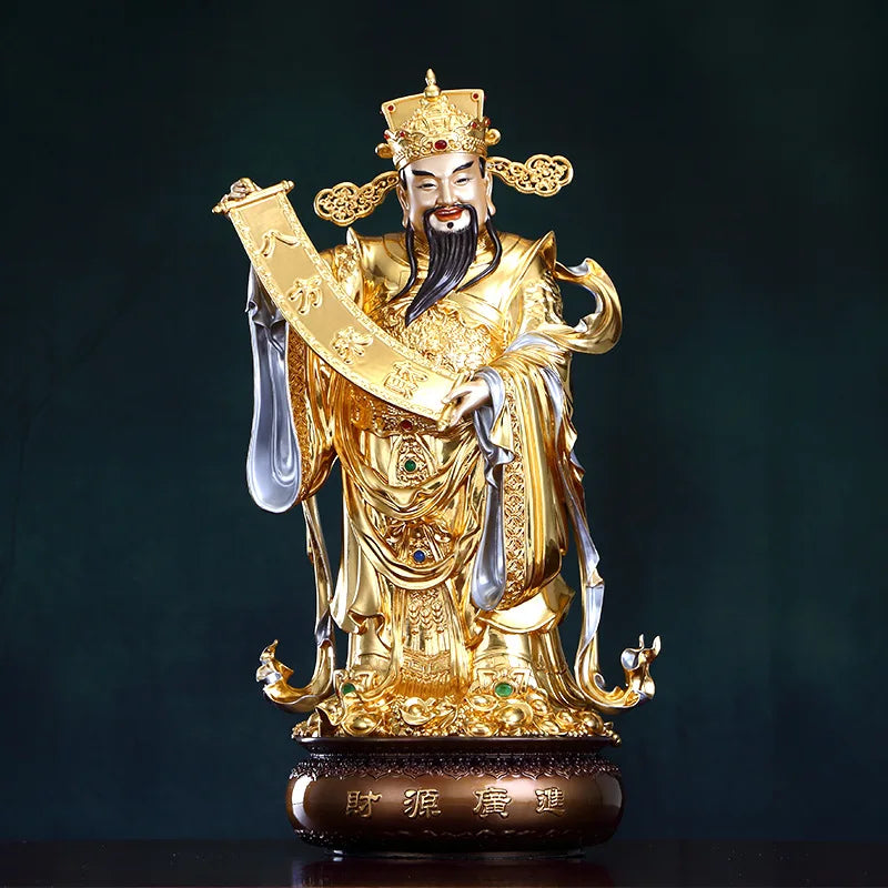 48cm Gold-Plated Wu Lu Statue