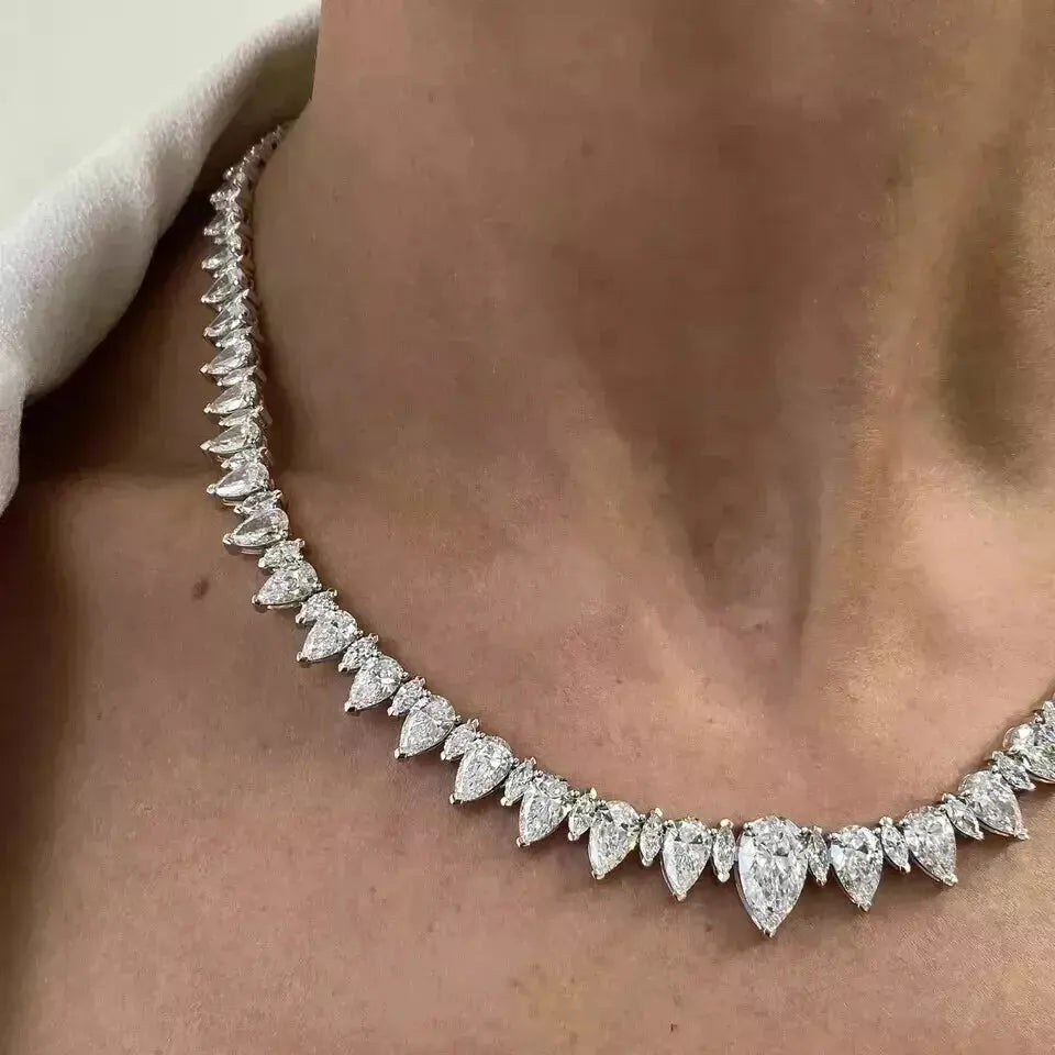 33CTW Lab Diamond Necklace - La Maison Val D'or