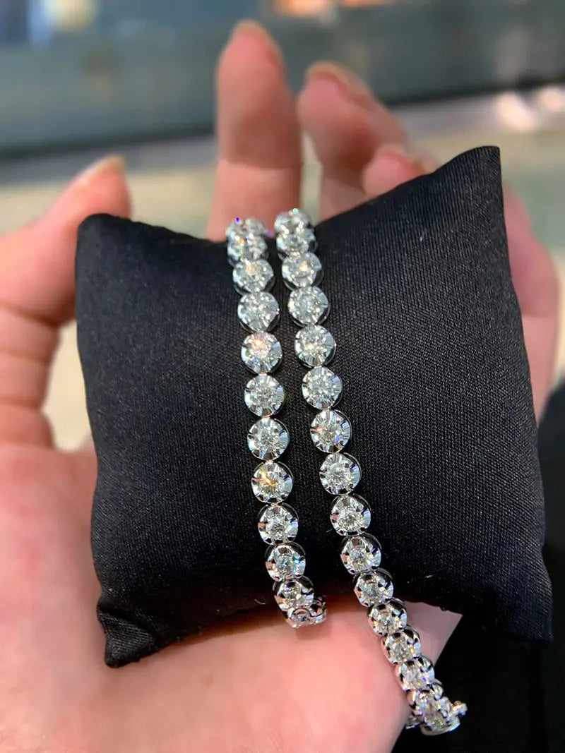5.0ct Diamond White Gold Bracelet - La Maison Val D'or