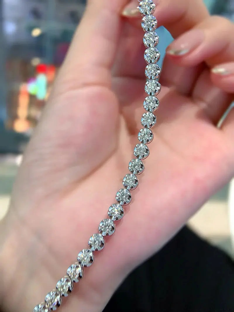 5.0ct Diamond White Gold Bracelet - La Maison Val D'or