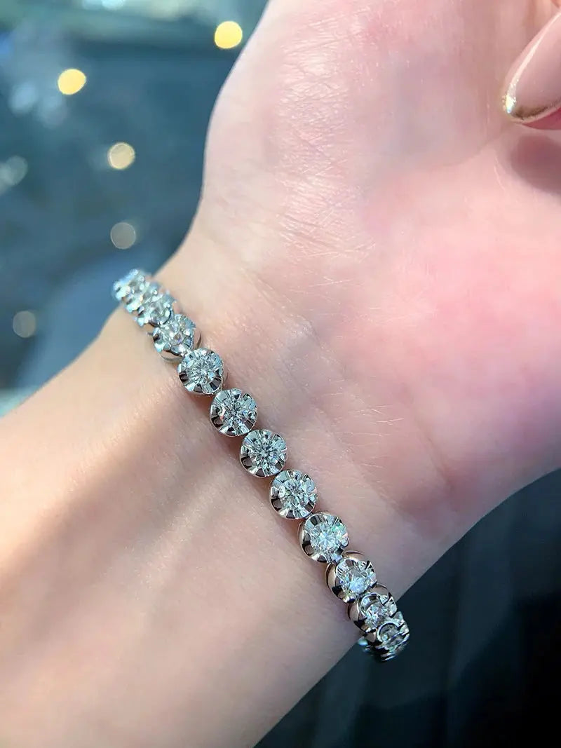 5.0ct Diamond White Gold Bracelet - La Maison Val D'or