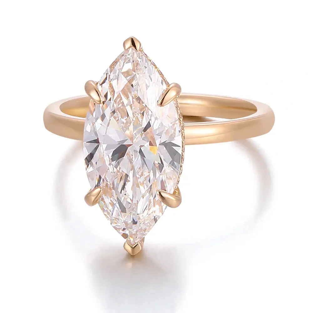 11 CT Marquise Lab Diamond Ring - La Maison Val D'or