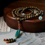 Agarwood Green Agate Bracelet - La Maison Val D'or
