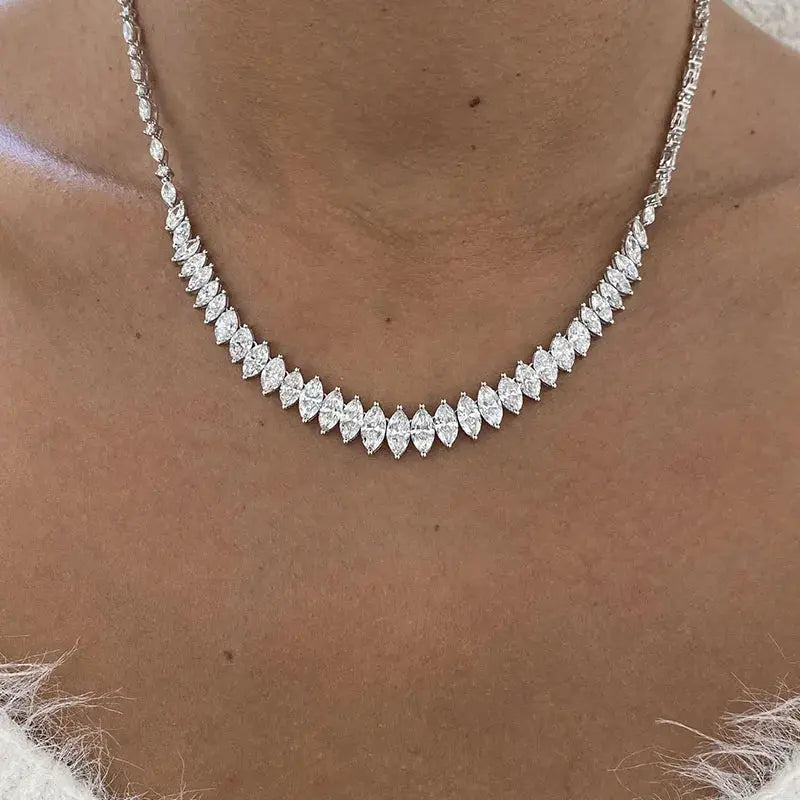 Marquise Lab Diamond Necklace - La Maison Val D'or