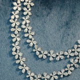 10ct Diamond Flower Necklace - La Maison Val D'or
