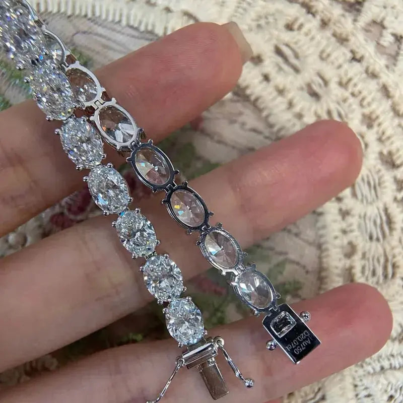 20 Carat Oval Diamond Bracelet - La Maison Val D'or