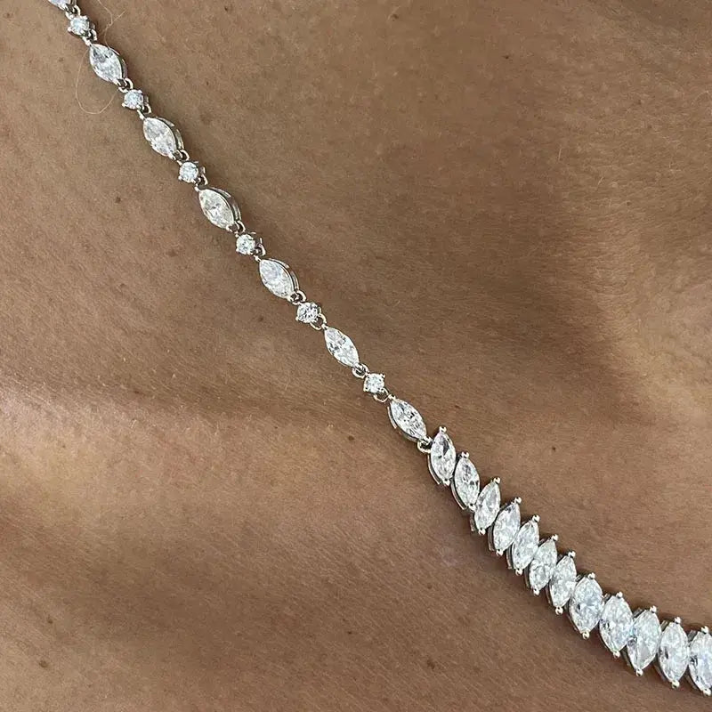 Marquise Lab Diamond Necklace - La Maison Val D'or