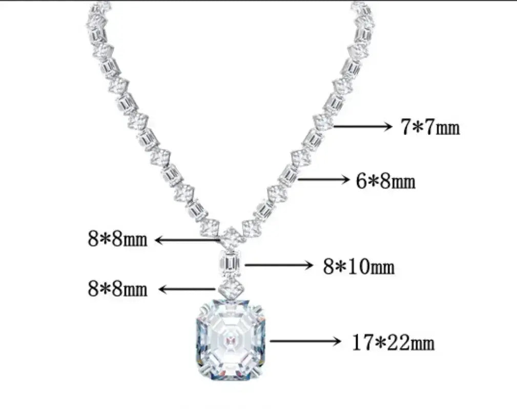 Sterling Silver Lab Diamond Choker - La Maison Val D'or