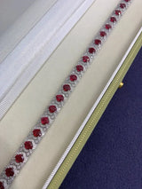 18K White Gold Ruby Bracelet - La Maison Val D'or