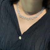 10ct Diamond Flower Necklace - La Maison Val D'or