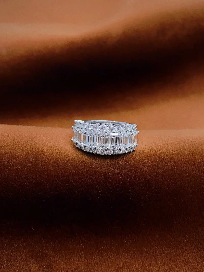 2.87ct Emerald Cut Gold Ring - La Maison Val D'or