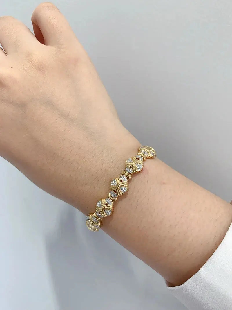 18K Gold 1.53ct Diamond Bracelet - La Maison Val D'or