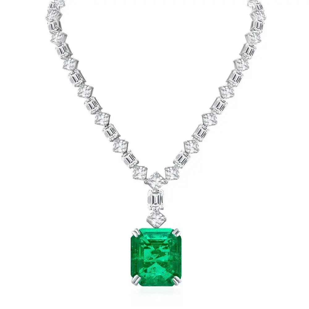 Sterling Silver Lab Diamond Choker - La Maison Val D'or