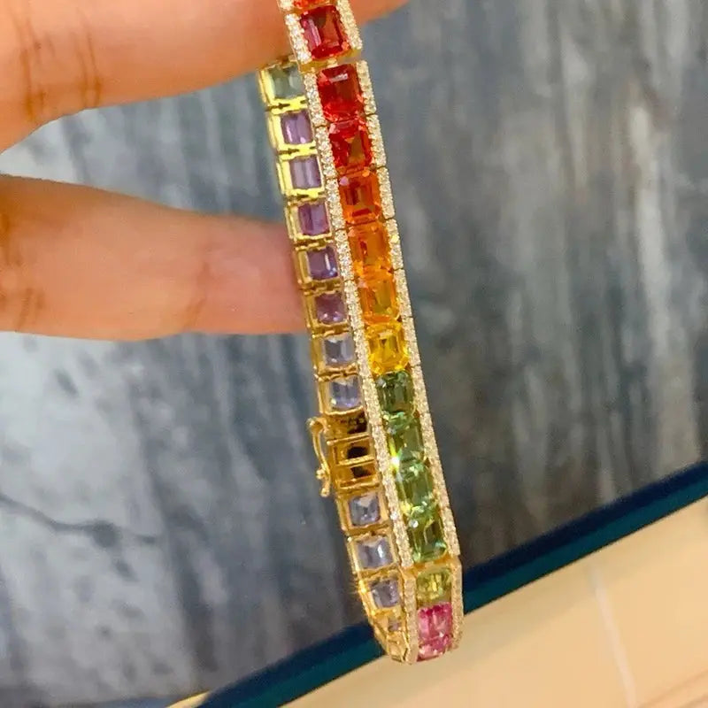Natural Sapphire Diamond Bracelet - La Maison Val D'or