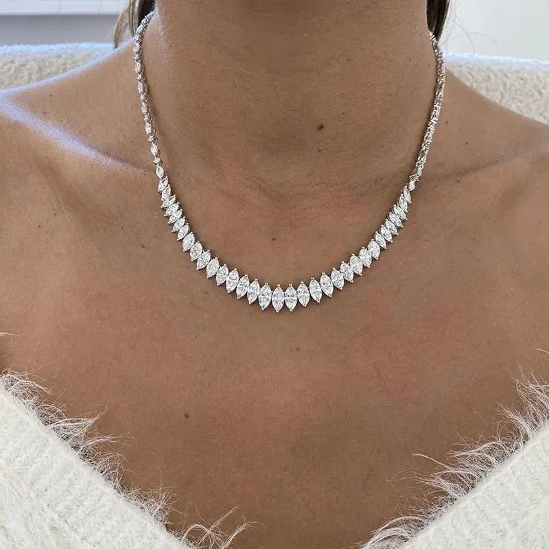 Marquise Lab Diamond Necklace - La Maison Val D'or