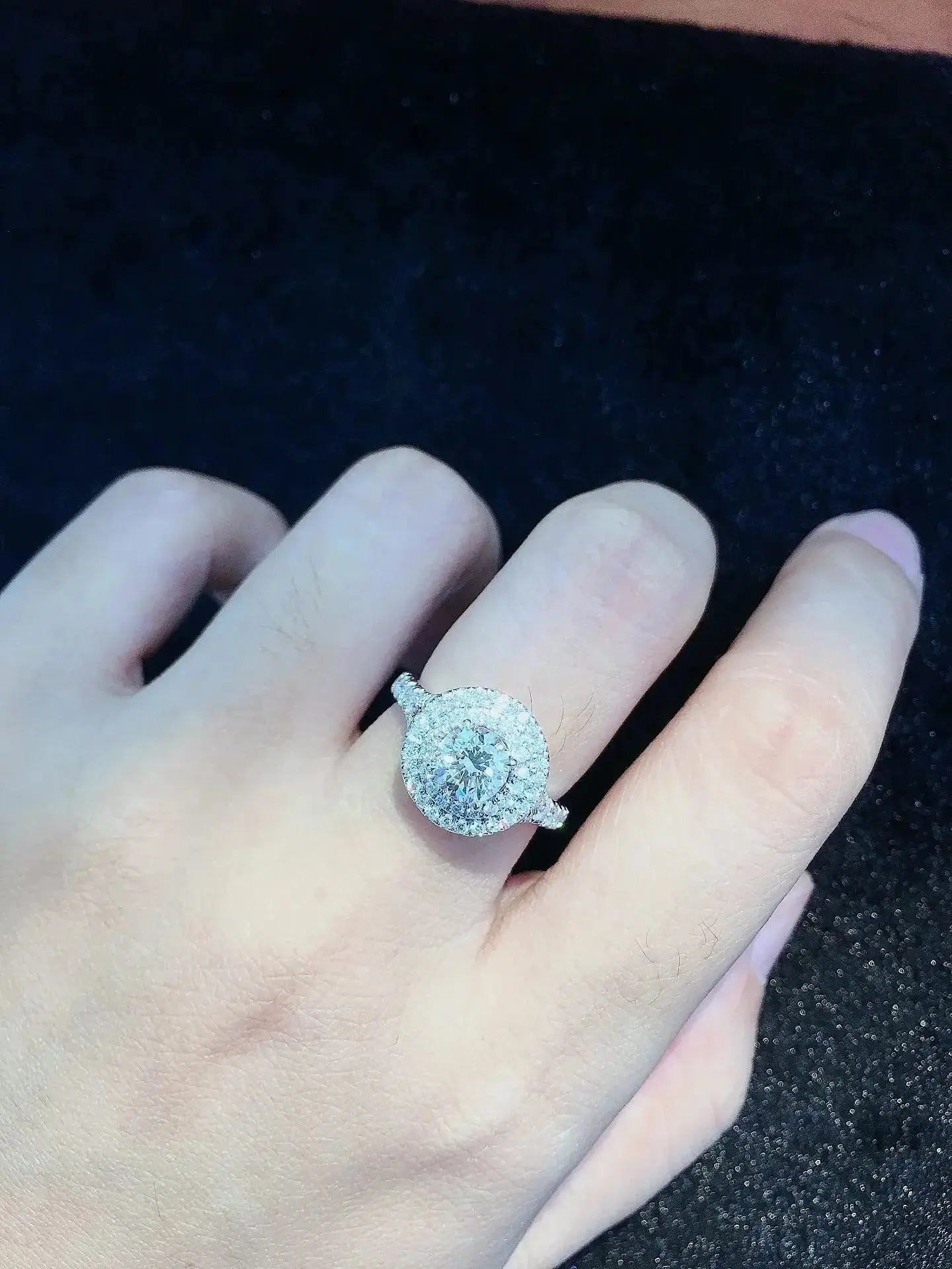 خاتم ذهب بماس طبيعي 1.66ct - La Maison Val D'or