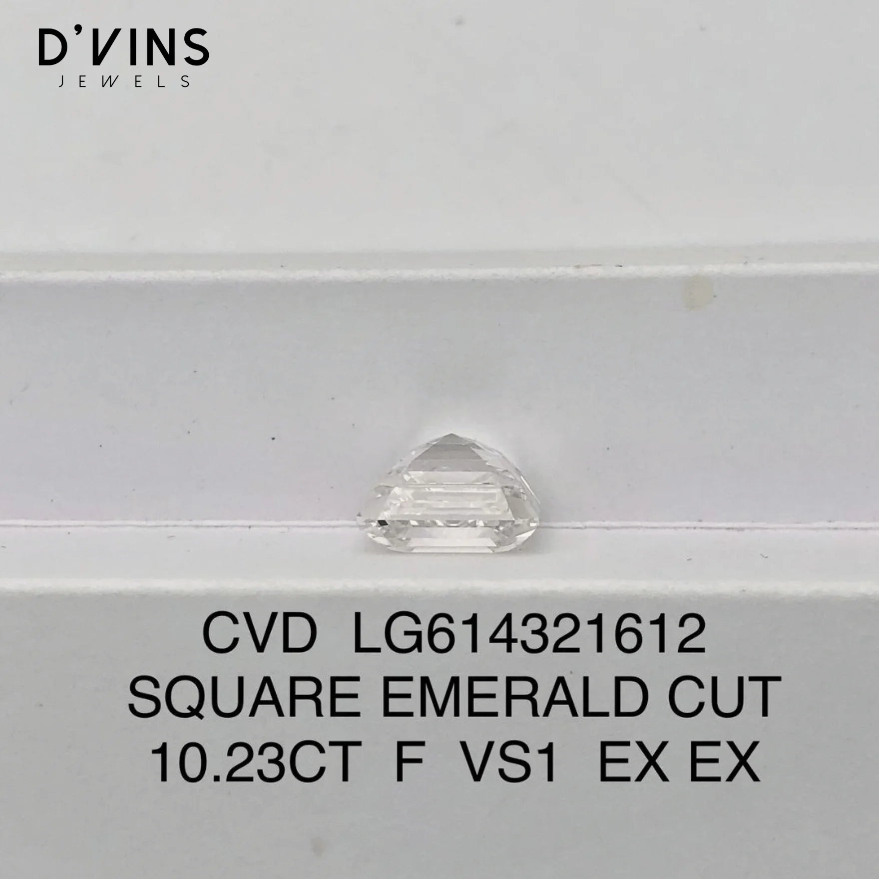 Ready to Ship CVD F VS1 Emerald Shape 10.23CT Lab Grown Diamond for Jewelry Making Loose Diamond at Affordable Price La Maison Val D'or