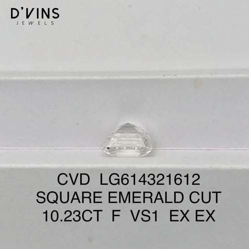 Ready to Ship CVD F VS1 Emerald Shape 10.23CT Lab Grown Diamond for Jewelry Making Loose Diamond at Affordable Price La Maison Val D'or