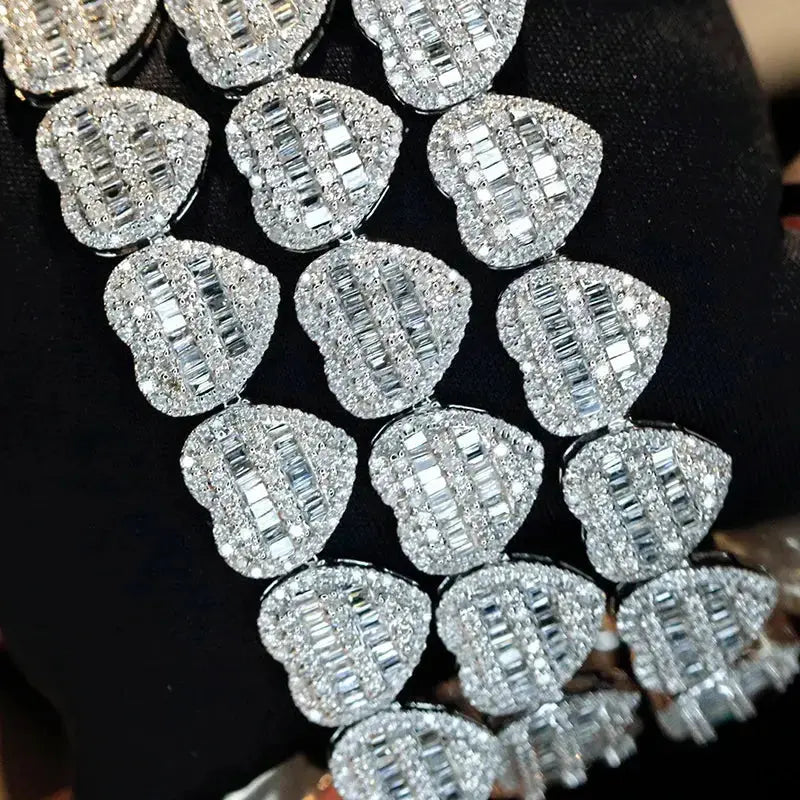5.5ct Diamond Heart Bracelet - La Maison Val D'or