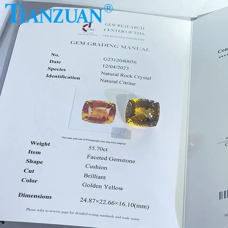 55.7ct Certified Citrine - La Maison Val D'or