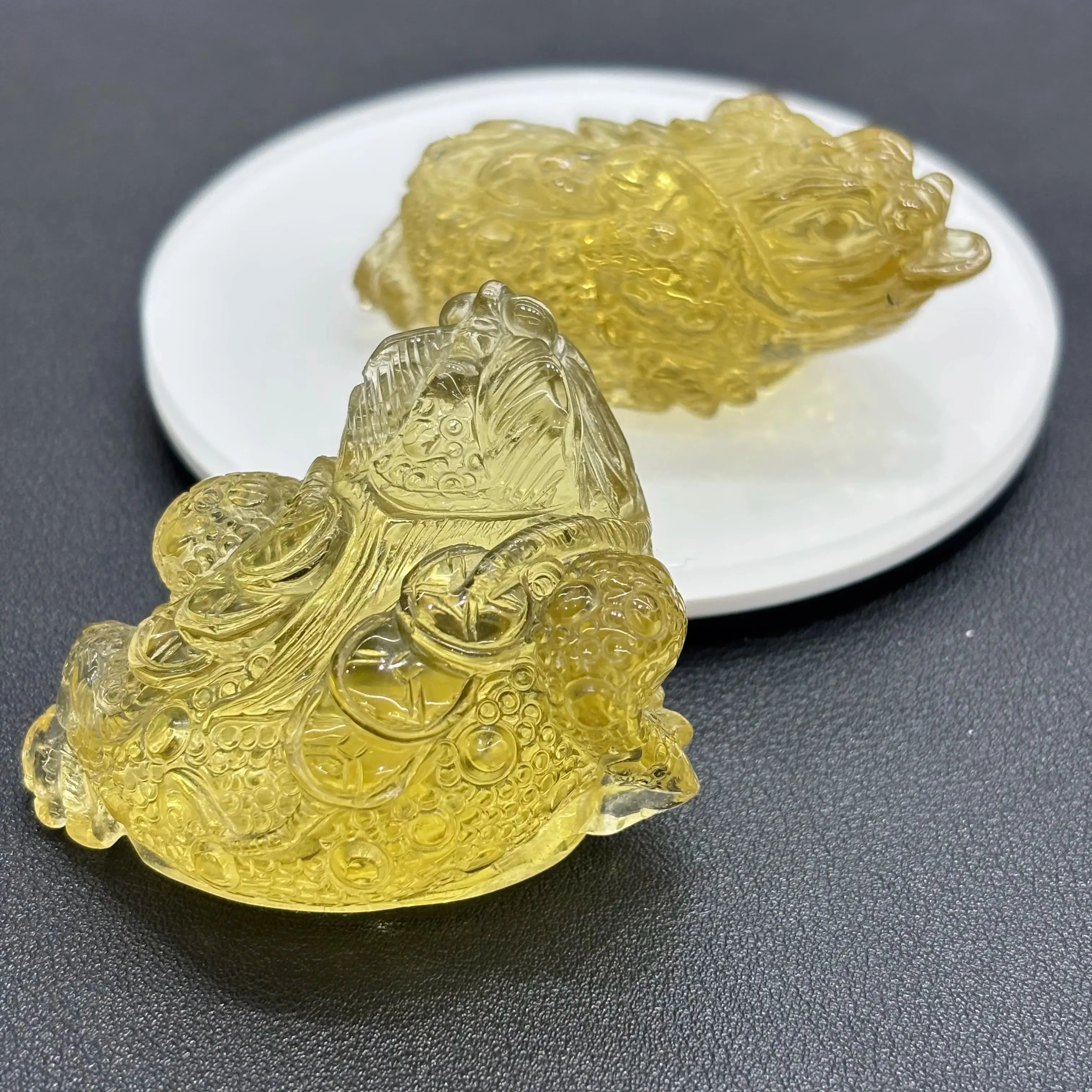 Natural Citrine Wealth Toad - La Maison Val D'or