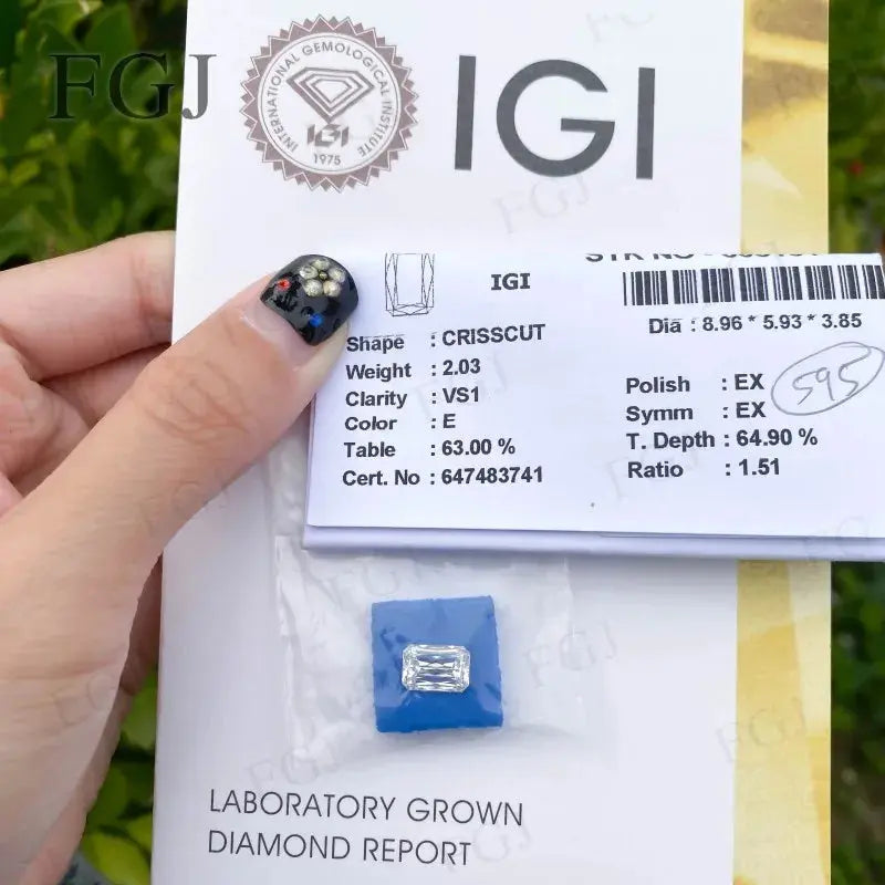 2.03CT IGI Lab Diamond CrissCut - La Maison Val D'or