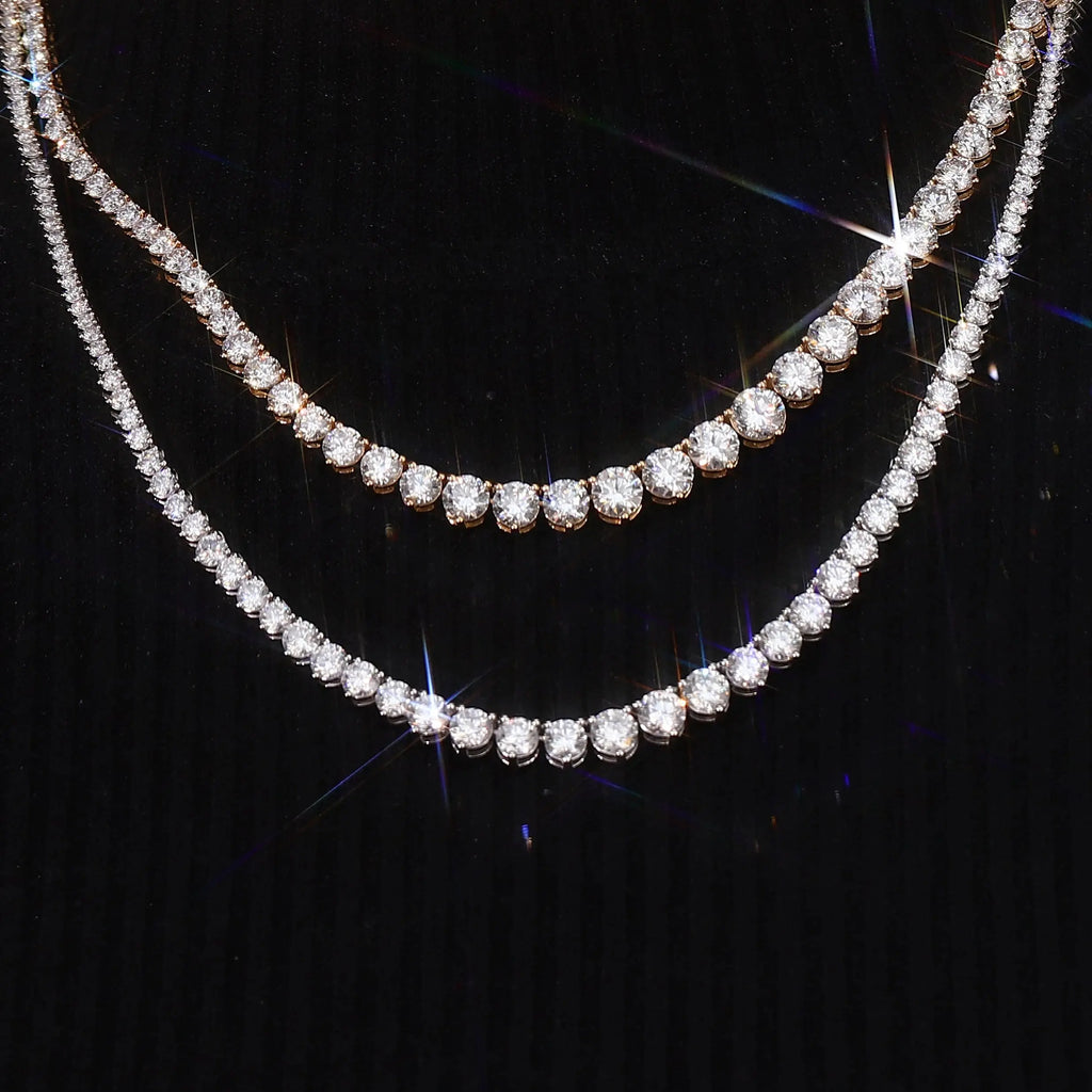 Graduated Lab Diamond Necklace - La Maison Val D'or