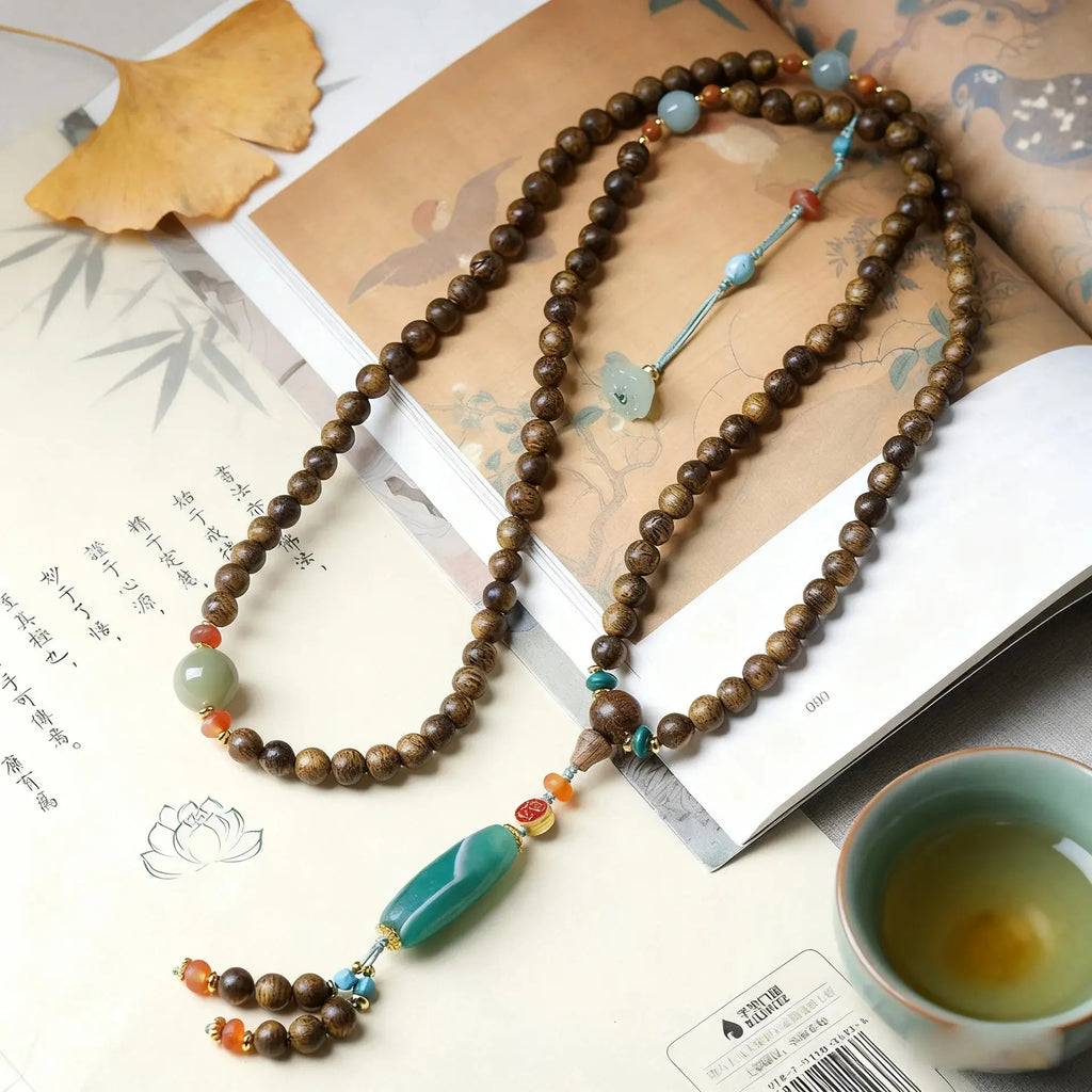 Agarwood Green Agate Bracelet - La Maison Val D'or