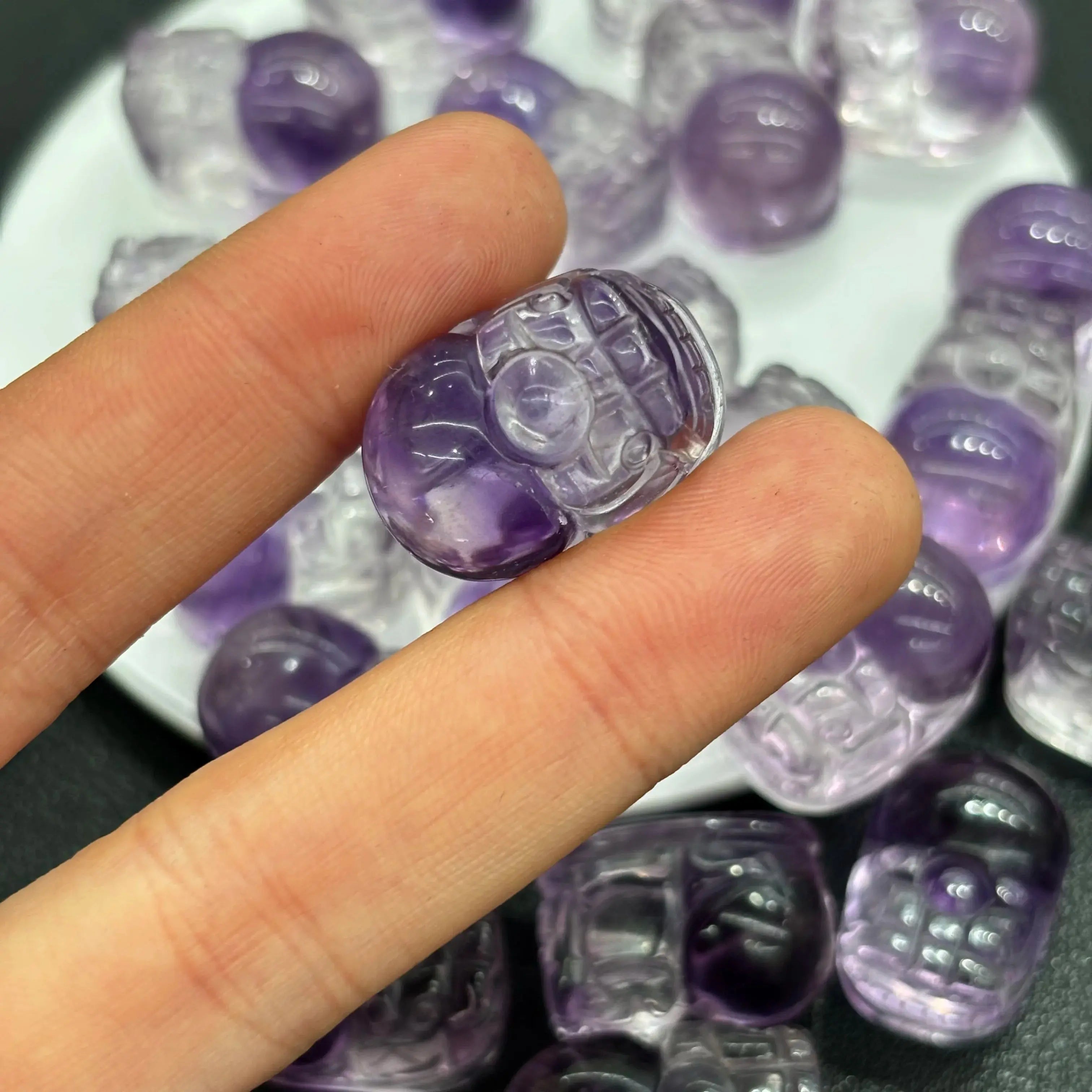 Natural Amethyst Pixiu Charm - La Maison Val D'or