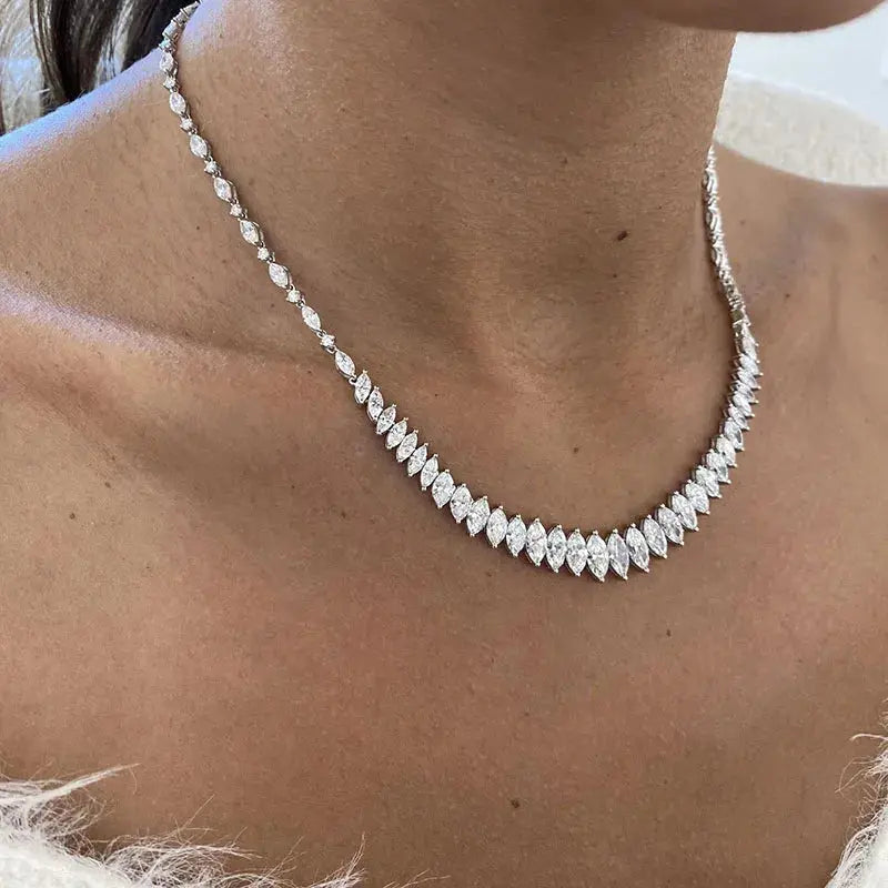 Marquise Lab Diamond Necklace - La Maison Val D'or
