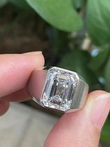 5ct Emerald Lab Diamond Ring - La Maison Val D'or