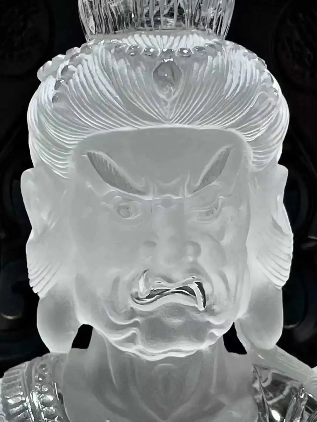 White Crystal Fudo Statue - La Maison Val D'or