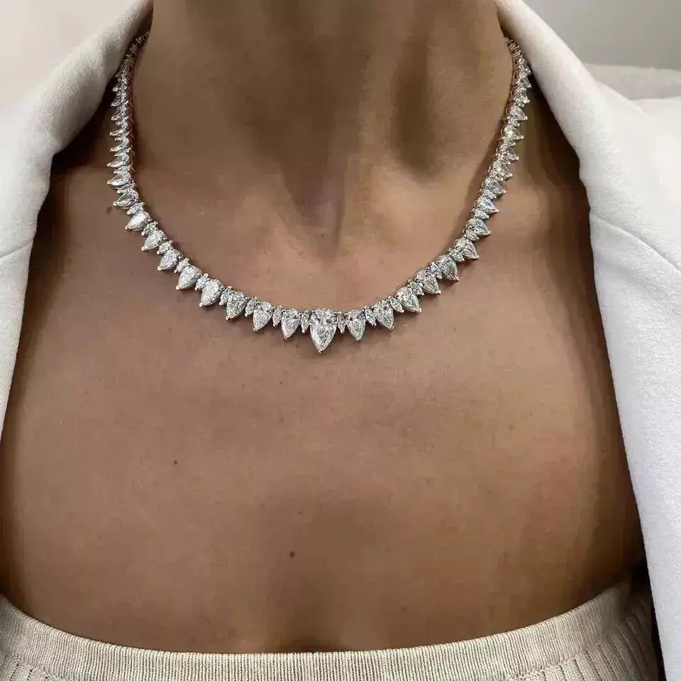 33CTW Lab Diamond Necklace - La Maison Val D'or