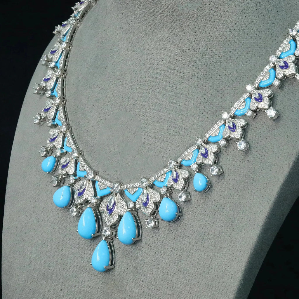 Sterling Silver Sapphire Pendant - La Maison Val D'or