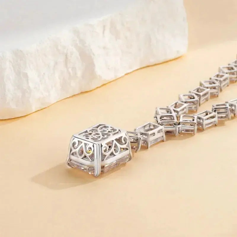 Sterling Silver Lab Diamond Choker - La Maison Val D'or