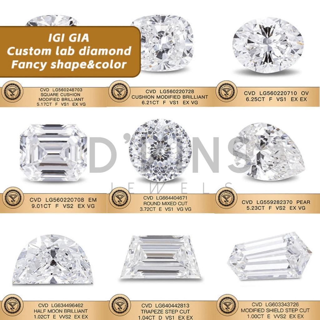 D'vins Jewels Factory Pricebig Carat Loose Diamond 15.21ct F VS1 Round Cut Lab Grown IGI Certified La Maison Val D'or