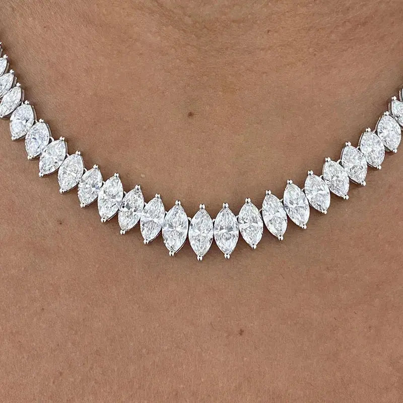 Marquise Lab Diamond Necklace - La Maison Val D'or