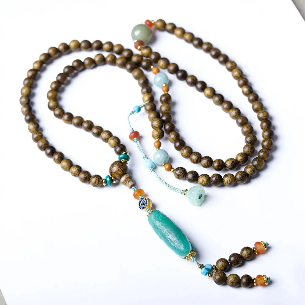Agarwood Green Agate Bracelet - La Maison Val D'or