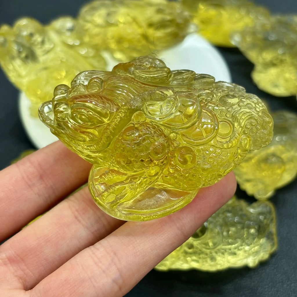 Natural Citrine Wealth Toad - La Maison Val D'or