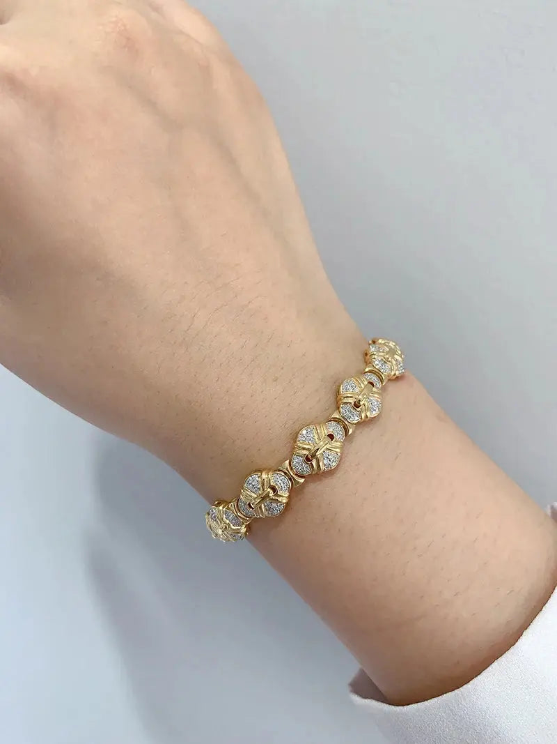 18K Gold 1.53ct Diamond Bracelet - La Maison Val D'or
