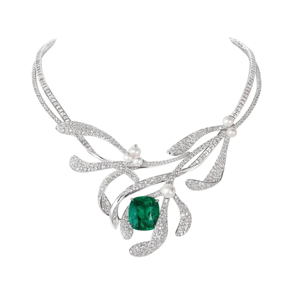 Sterling Silver Emerald Necklace - La Maison Val D'or