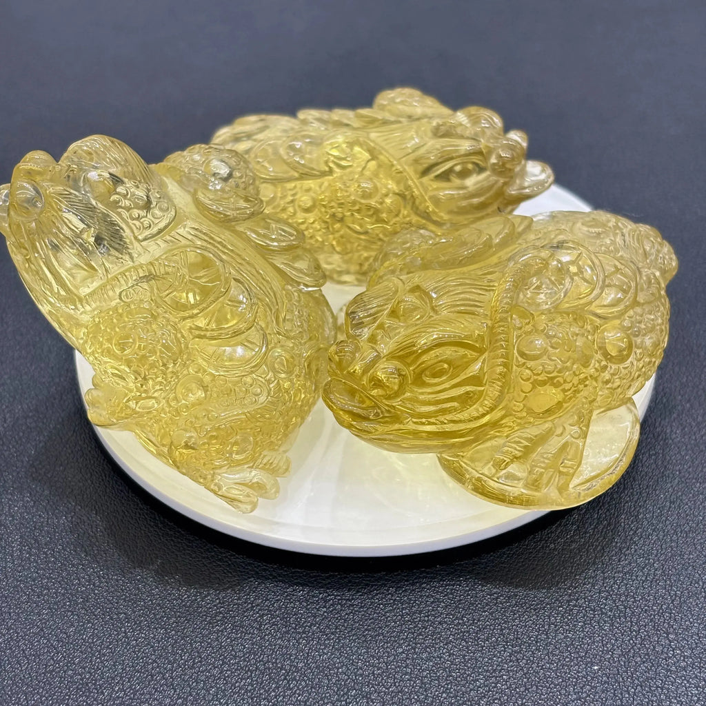 Natural Citrine Wealth Toad - La Maison Val D'or