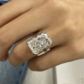 10Ct Lab Diamond Hidden Halo Ring - La Maison Val D'or