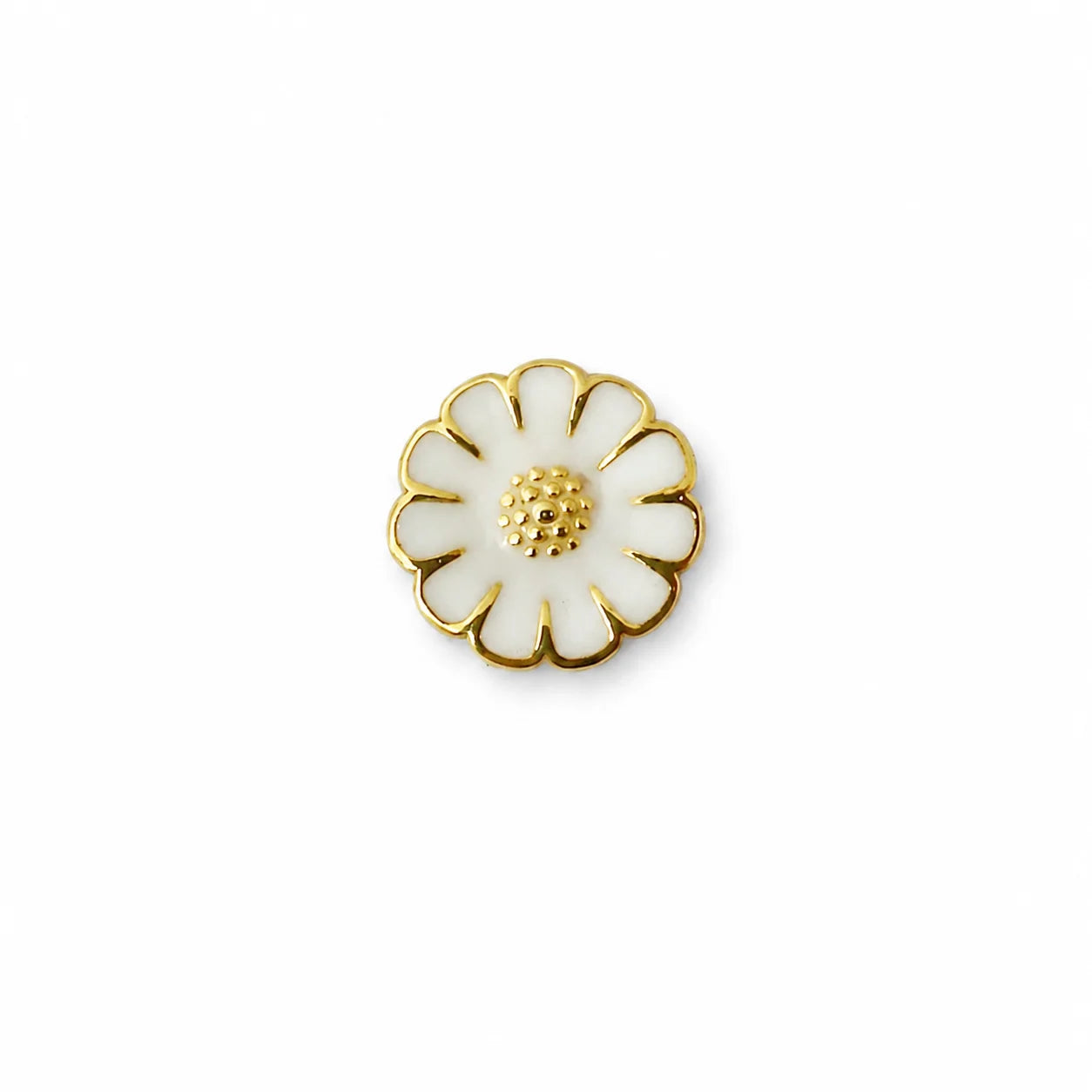 18Kt Yellow Gold Floral Jewelry Set for Women High Polish Daisy Pendant and Stud Earrings Daily Wear Gift Jewelry La Maison Val D'Or