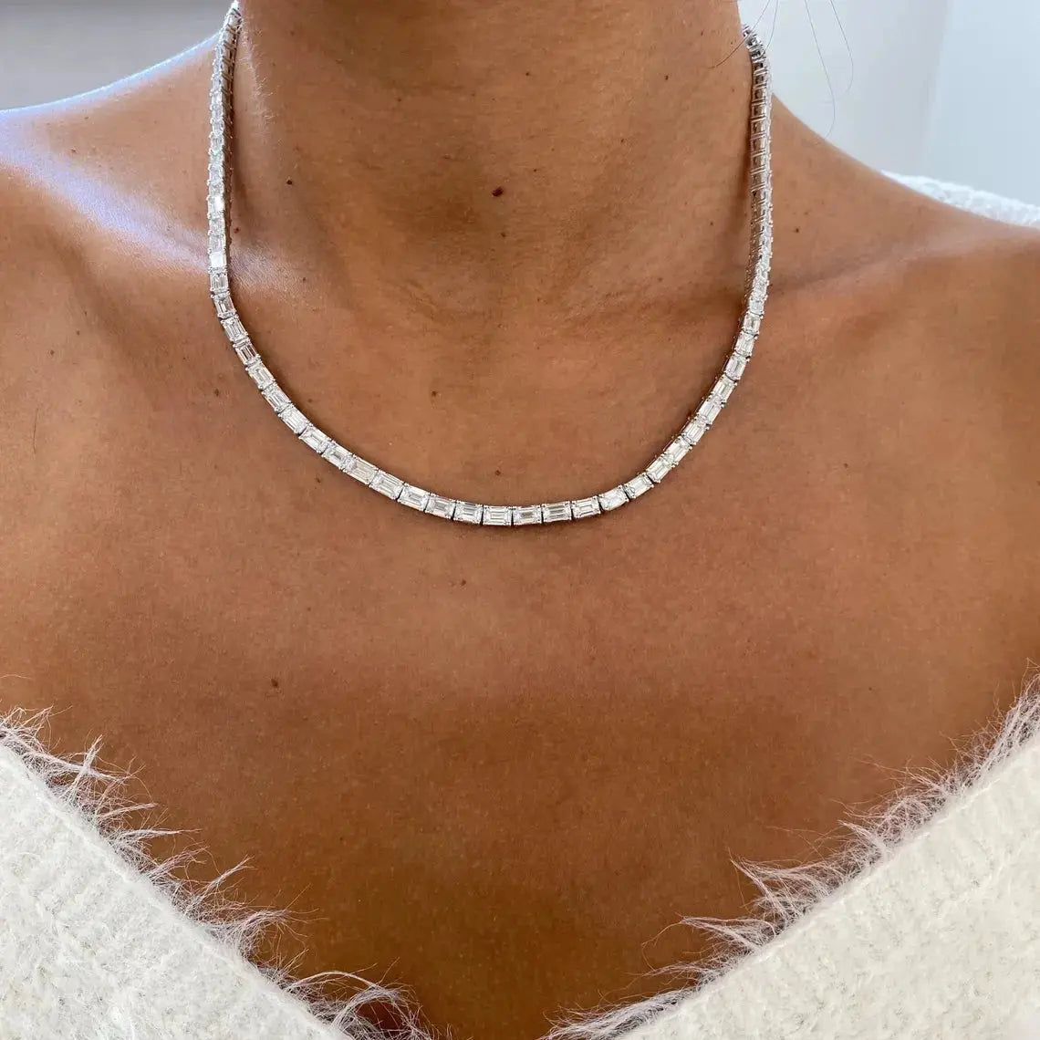 Platinum 37ct Diamond Choker - La Maison Val D'or